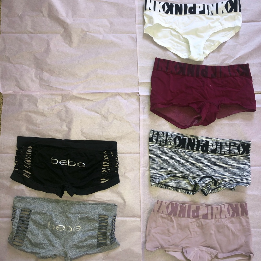 6 Brand New Pink & Bebe Underwear